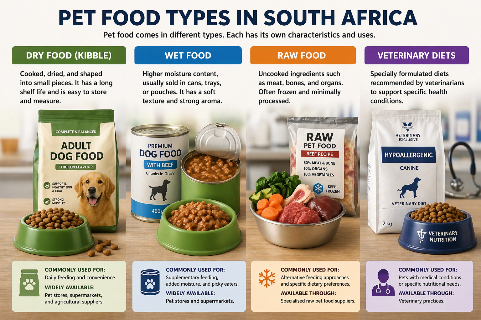 Pet food types in South Africa